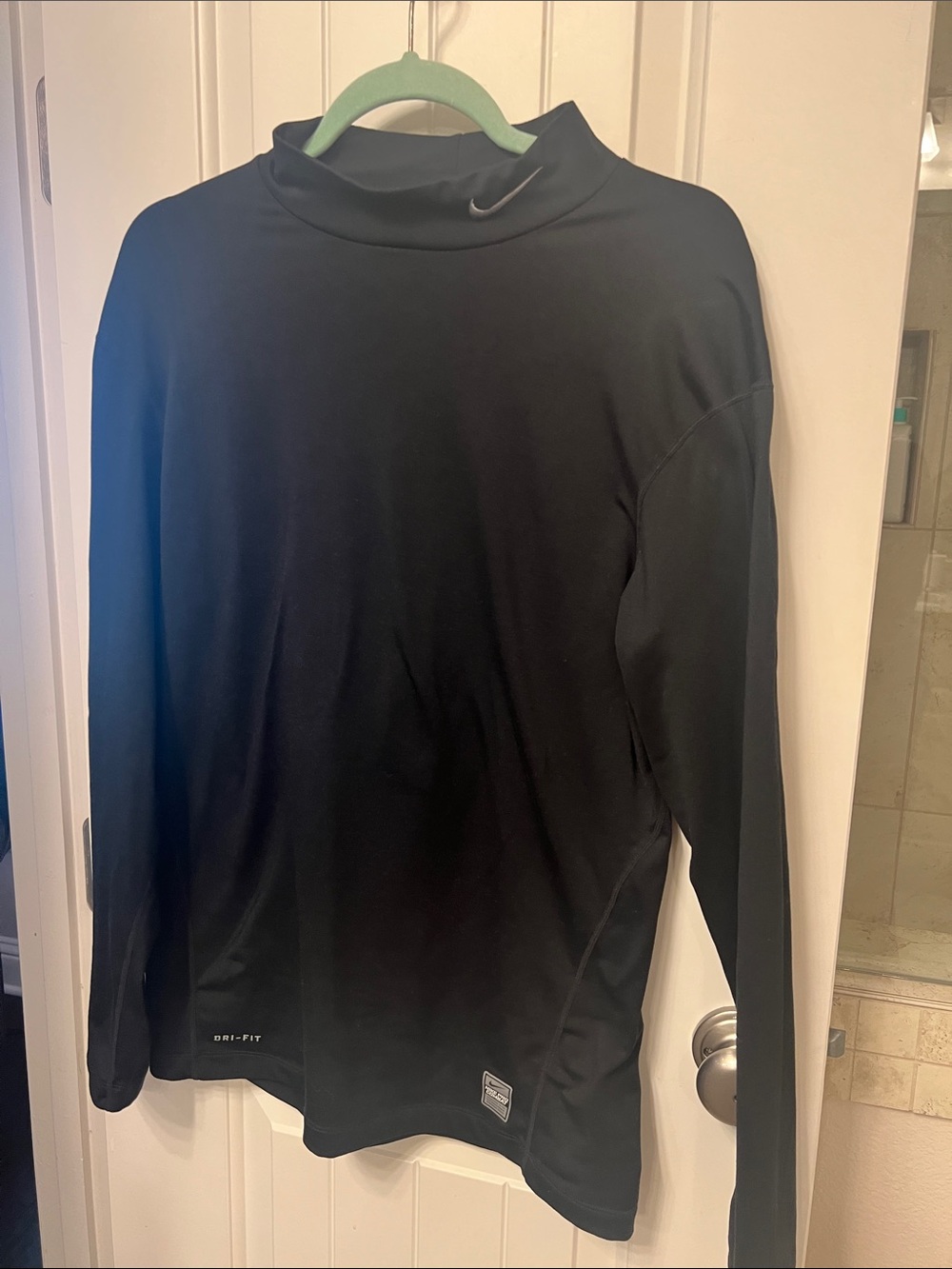 Nike Black Long Sleeve Mock Neck Top